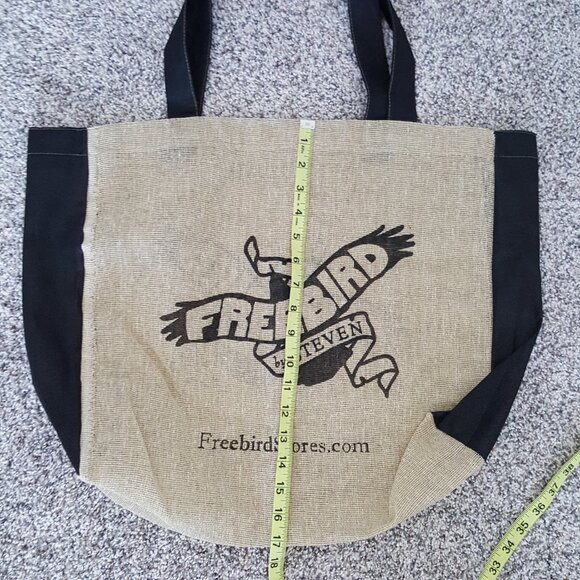 NEW Freebird by Steven Burlap Jute Tote Bag Reusable Shoulder Straps - Picture 6 of 6